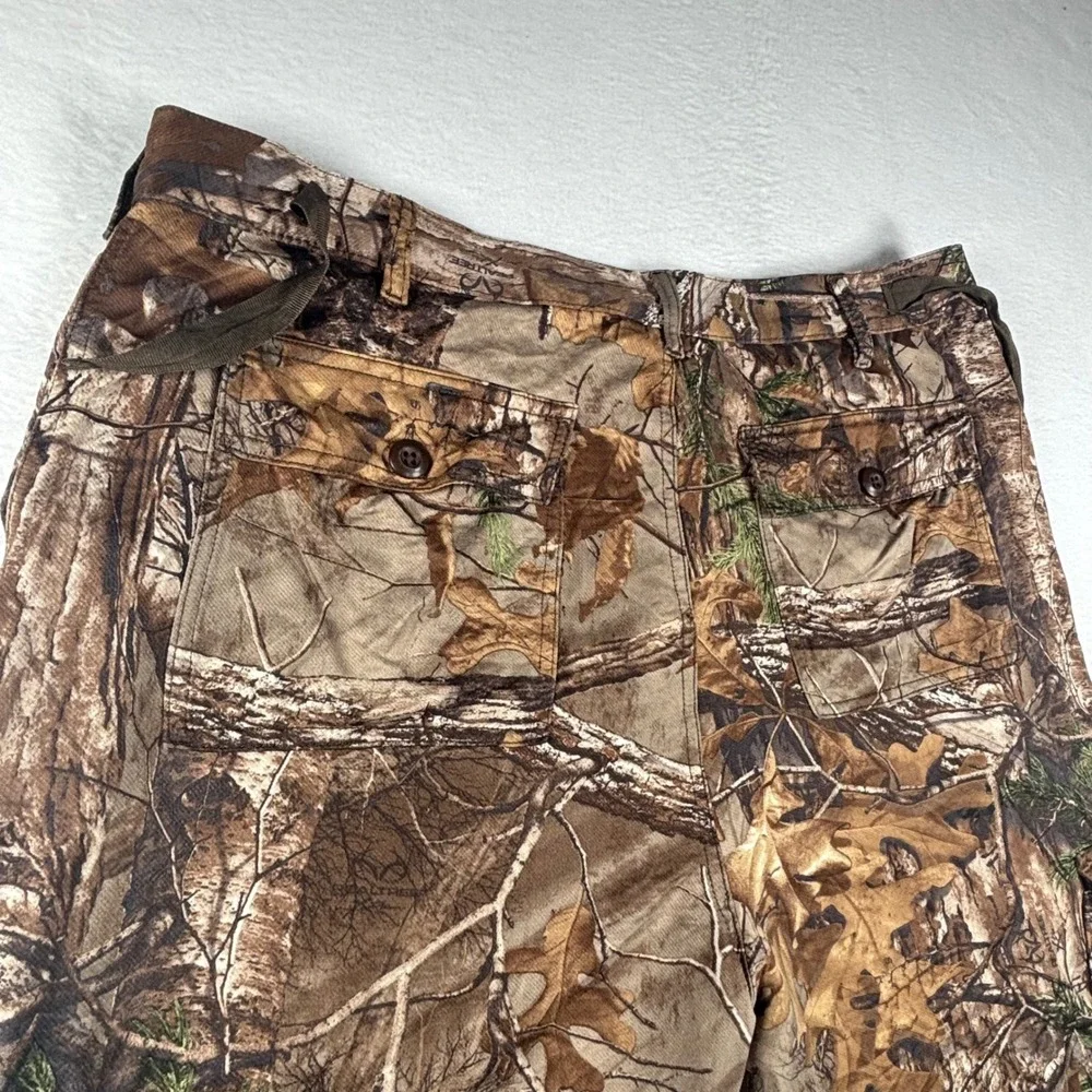 Cabelas Camo Cargo Pants Mens XL‎ Brown Realtree Camouflage Nylon Adjustable